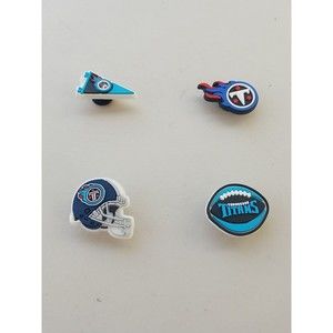 Tennesee Titans Football Team Charm For Crocs Shoe Charms - 4 Pieces